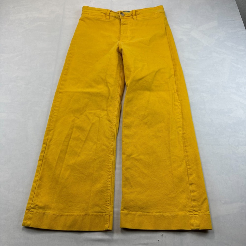 M.i.h Jeans Womens Medium Yellow Denim High Rise Relaxed Fit Wide Leg Streetwear